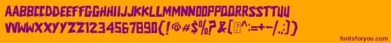CIKANDEI Font – Purple Fonts on Orange Background