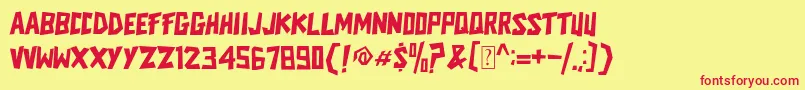 CIKANDEI Font – Red Fonts on Yellow Background
