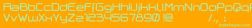 Cilogie Font – Green Fonts on Orange Background