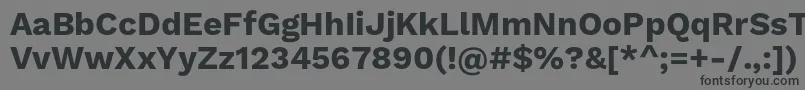 WorksansBold Font – Black Fonts on Gray Background