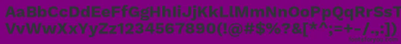 フォントWorksansBold – 紫の背景に黒い文字