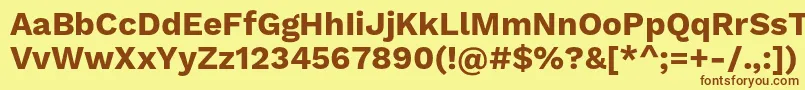 WorksansBold Font – Brown Fonts on Yellow Background