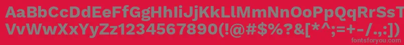 フォントWorksansBold – 赤い背景に灰色の文字