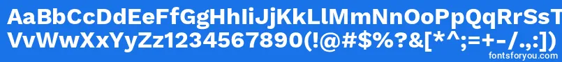 フォントWorksansBold – 青い背景に白い文字