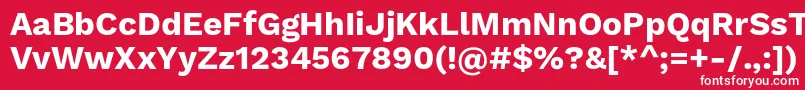 フォントWorksansBold – 赤い背景に白い文字