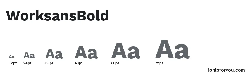 WorksansBold Font Sizes