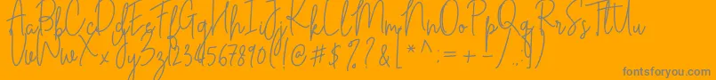 Cilupba Font – Gray Fonts on Orange Background