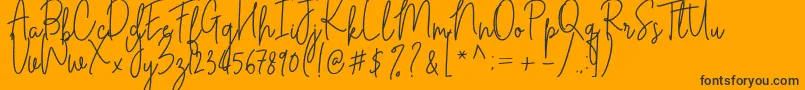 Cilupba Font – Black Fonts on Orange Background