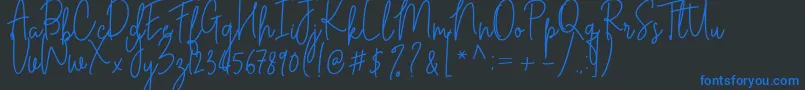 Шрифт Cilupba – синие шрифты на чёрном фоне