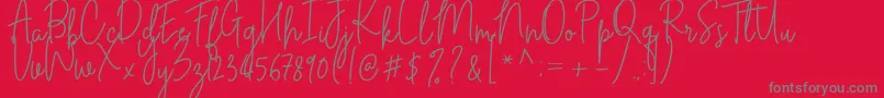 Cilupba Font – Gray Fonts on Red Background