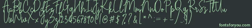 Шрифт Cilupba – зелёные шрифты на чёрном фоне