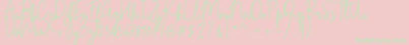 フォントCilupba – ピンクの背景に緑の文字