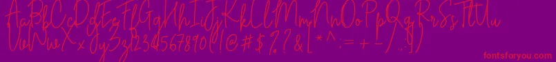 Cilupba Font – Red Fonts on Purple Background