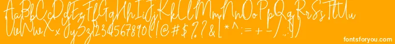 Cilupba Font – White Fonts on Orange Background