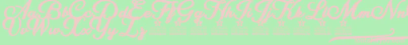 Cinderela Personal Use Font – Pink Fonts on Green Background