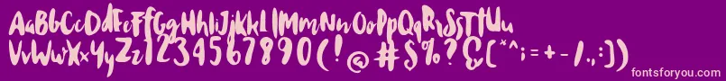 Cinderella DF Font – Pink Fonts on Purple Background