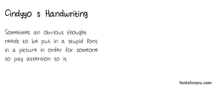 Review of the Cindyyo s Handwriting Font