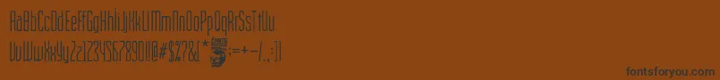 Cinema Capitol Font – Black Fonts on Brown Background