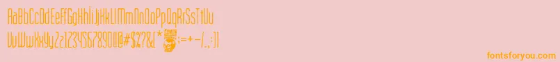 Cinema Capitol Font – Orange Fonts on Pink Background