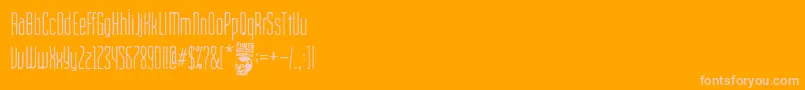 Cinema Capitol Font – Pink Fonts on Orange Background