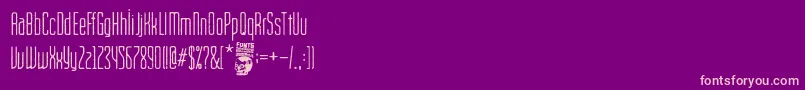 Cinema Capitol Font – Pink Fonts on Purple Background