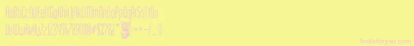 Cinema Capitol Font – Pink Fonts on Yellow Background