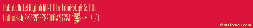 Cinema Capitol Font – Yellow Fonts on Red Background