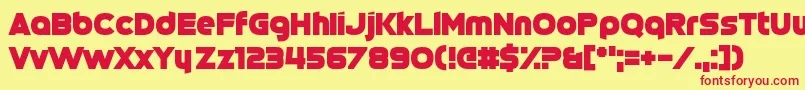 Cinqcent Font – Red Fonts on Yellow Background