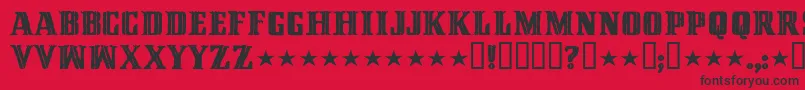 CINQMM   Font – Black Fonts on Red Background