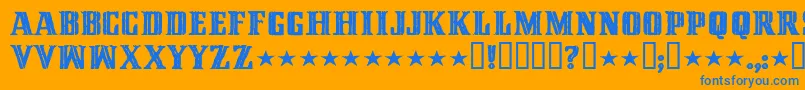 CINQMM   Font – Blue Fonts on Orange Background