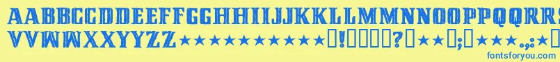 CINQMM   Font – Blue Fonts on Yellow Background