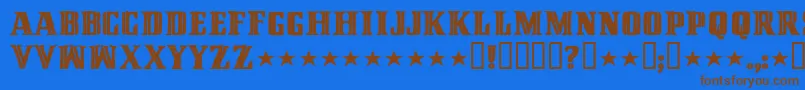 CINQMM   Font – Brown Fonts on Blue Background