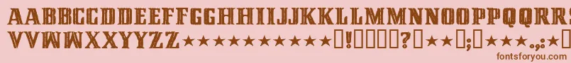 CINQMM   Font – Brown Fonts on Pink Background