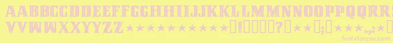 CINQMM   Font – Pink Fonts on Yellow Background