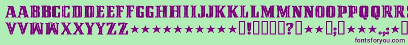 CINQMM   Font – Purple Fonts on Green Background