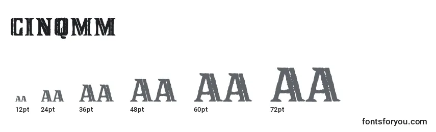 Размеры шрифта CINQMM   (123479)