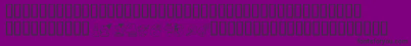 フォントKrBirthdayNumbers – 紫の背景に黒い文字