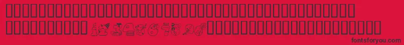 KrBirthdayNumbers Font – Black Fonts on Red Background