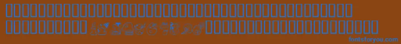 KrBirthdayNumbers Font – Blue Fonts on Brown Background