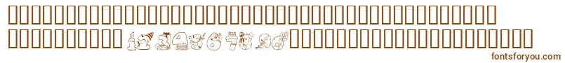 KrBirthdayNumbers Font – Brown Fonts on White Background