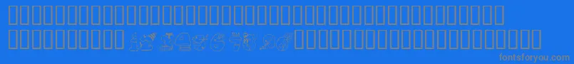 KrBirthdayNumbers Font – Gray Fonts on Blue Background