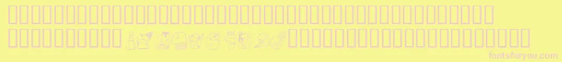 KrBirthdayNumbers Font – Pink Fonts on Yellow Background