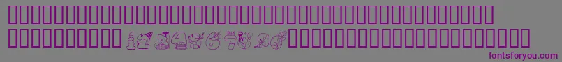 KrBirthdayNumbers-Schriftart – Violette Schriften auf grauem Hintergrund