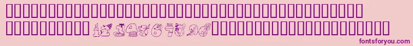 KrBirthdayNumbers Font – Purple Fonts on Pink Background