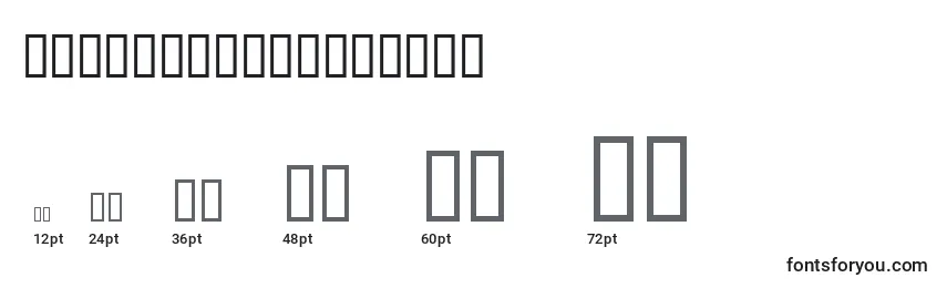 KrBirthdayNumbers Font Sizes