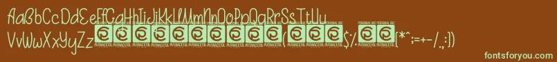 CintaCantik Free Font – Green Fonts on Brown Background