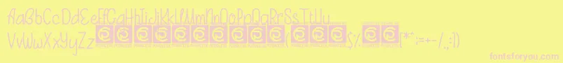 CintaCantik Free Font – Pink Fonts on Yellow Background