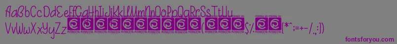 Шрифт CintaCantik Free – фиолетовые шрифты на сером фоне