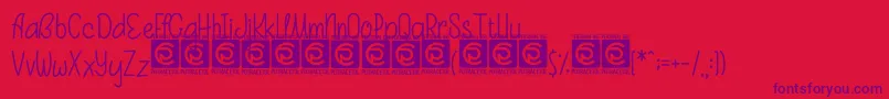 CintaCantik Free Font – Purple Fonts on Red Background