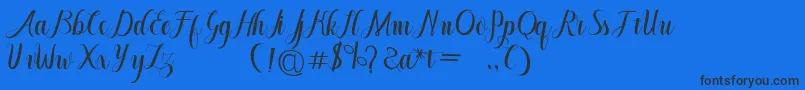 Cintella free Font – Black Fonts on Blue Background